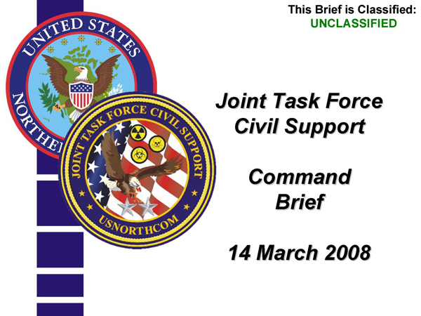 Joint Task Force Civil Support Command Brief | Public Intelligence