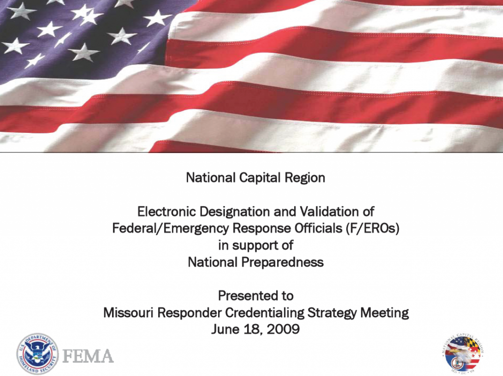 National Capital Region Electronic Designation and Validation of ...