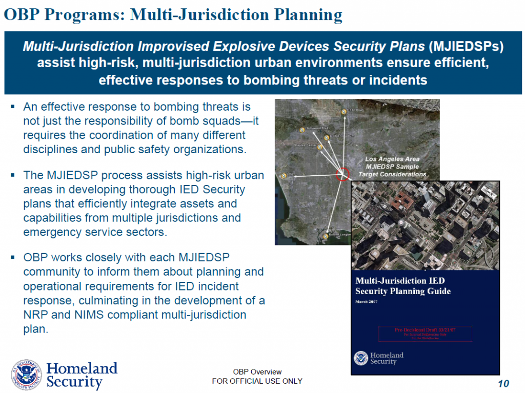 OFFICE FOR BOMBING PREVENTION intelligence overview