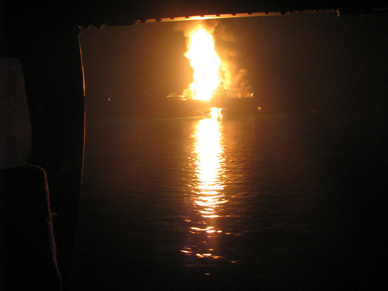 Deepwater Horizon Initial Fire and Sinking Photos and Video Public