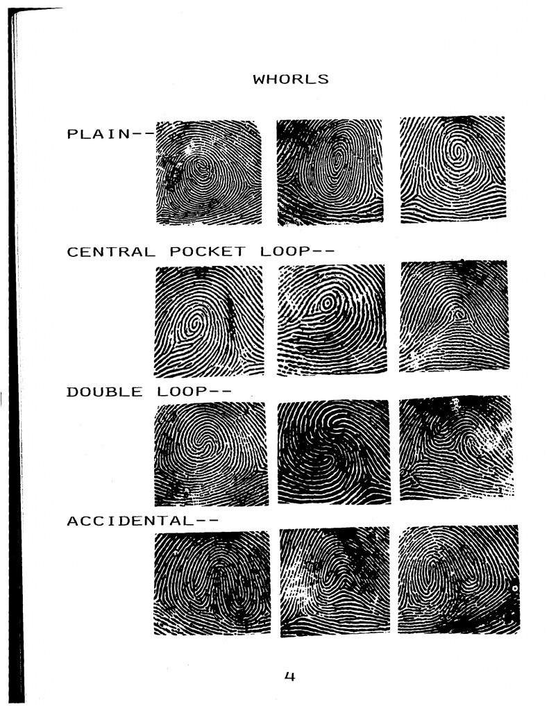 FBI Identification Division Fingerprint Training Manual July 1987