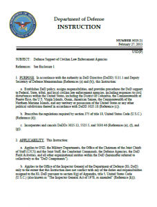 DoD Instruction 3025.21 Defense Support of Civilian Law Enforcement ...