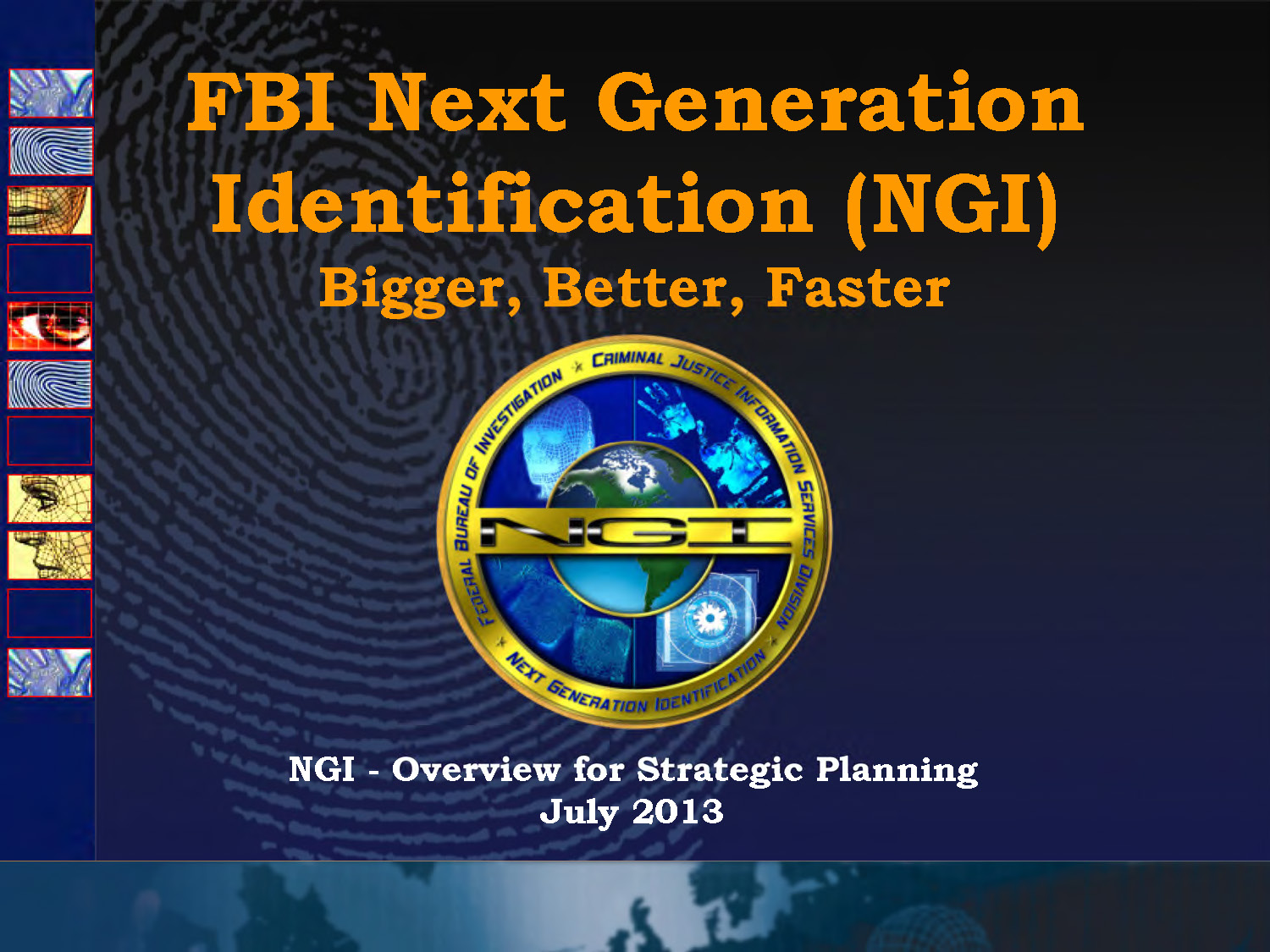 Generation id. FBI Top Secret.
