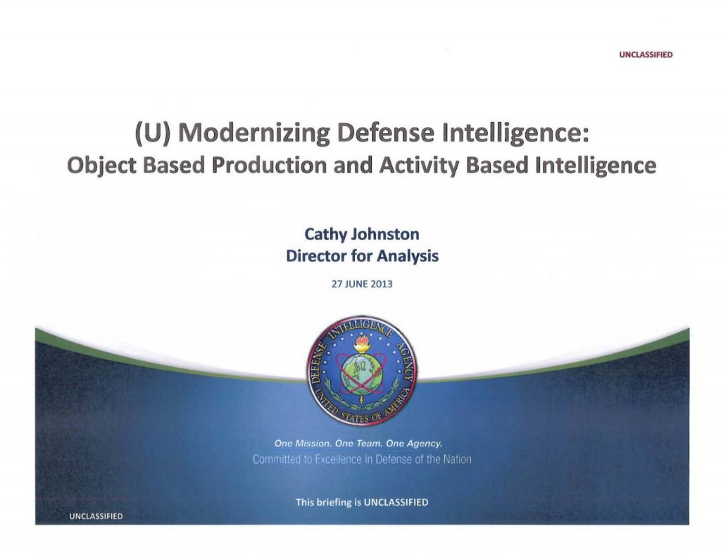Defense Intelligence Agency Activity Based Intelligence Presentation ...